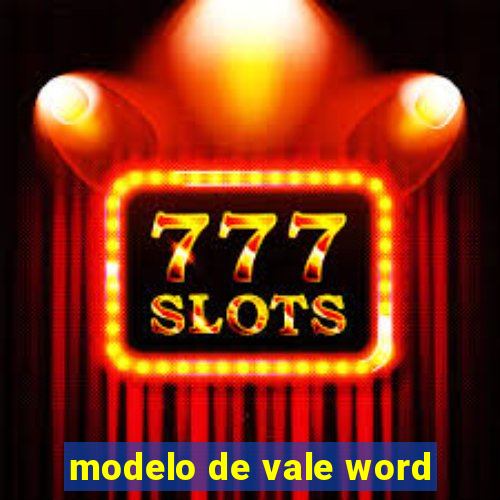 modelo de vale word